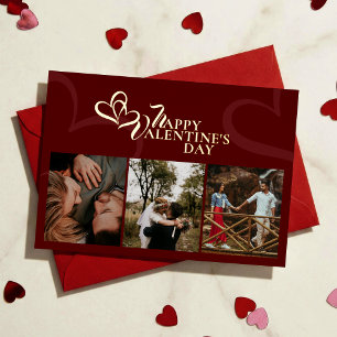 Modern Elegant Classic Red Chic Valentines Photo