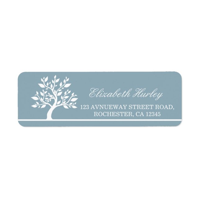 Modern Elegant Classy Tree Address Label Templates (Front)