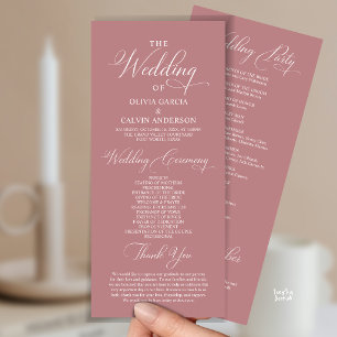 Modern Elegant Classy Wedding Ceremony Order Programme