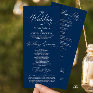 Modern Elegant Classy Wedding Ceremony Order Programme