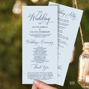 Modern Elegant Classy Wedding Ceremony Order Programme