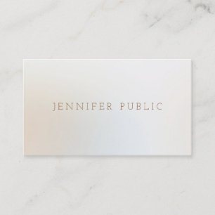 Modern Elegant Clean Beauty Salon Cosmetologist Business Card