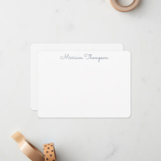 Modern Elegant Clean Girly Blue Name Card