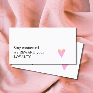 Modern Elegant Clean Loyalyt Coupon Beauty Salon Loyalty Card