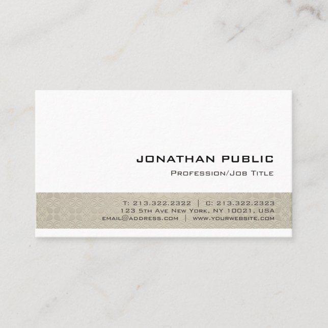 Modern Elegant Clean Plain Professional Trending Business Card (Front)