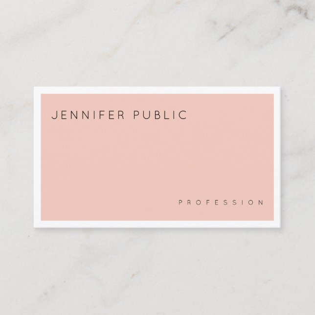 Modern Elegant Clean Professional Graceful Plain Business Card (Front)