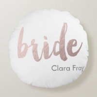 modern elegant clear faux rose gold "bride"