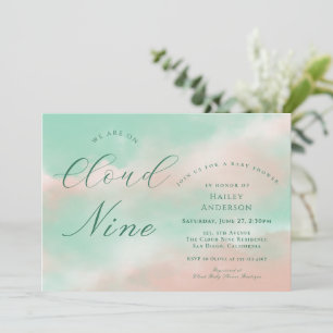Modern Elegant Cloud Nine Baby Shower Invitation
