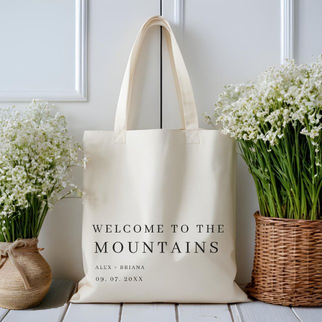 Modern Elegant Colorado Welcome Wedding  Tote Bag (Creator Uploaded)