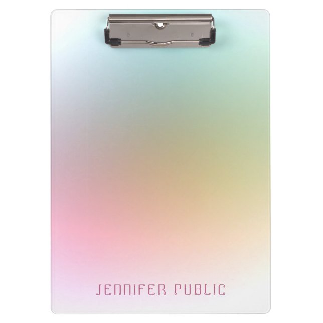 Modern Elegant Colorful Background Template Clipboard (Front)