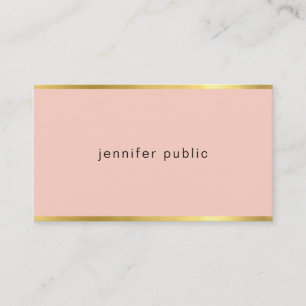 Modern Elegant Colour Gold Cool Plain Fashionable Business Card