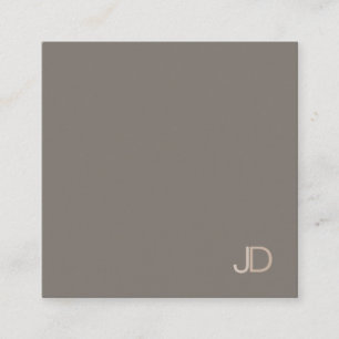 Modern Elegant Colour Harmony Monogram Square Business Card