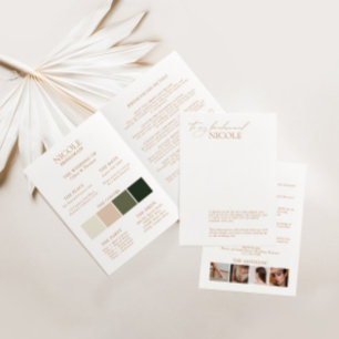 Modern Elegant Colour Palette Bridesmaid Info Card