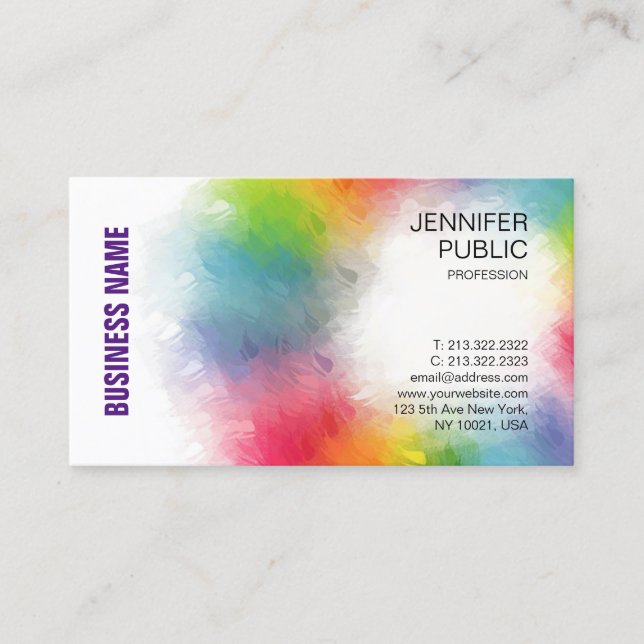 Modern Elegant Colourful Professional Template Business Card (Front)