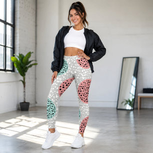 Modern Elegant Colourful Stylish Shapes Leggings