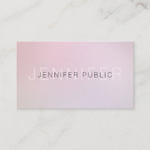 Modern Elegant Colours Plain Creative Chic Design Business Card