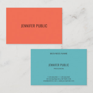 Modern Elegant Colours Simple Template Professiona Business Card