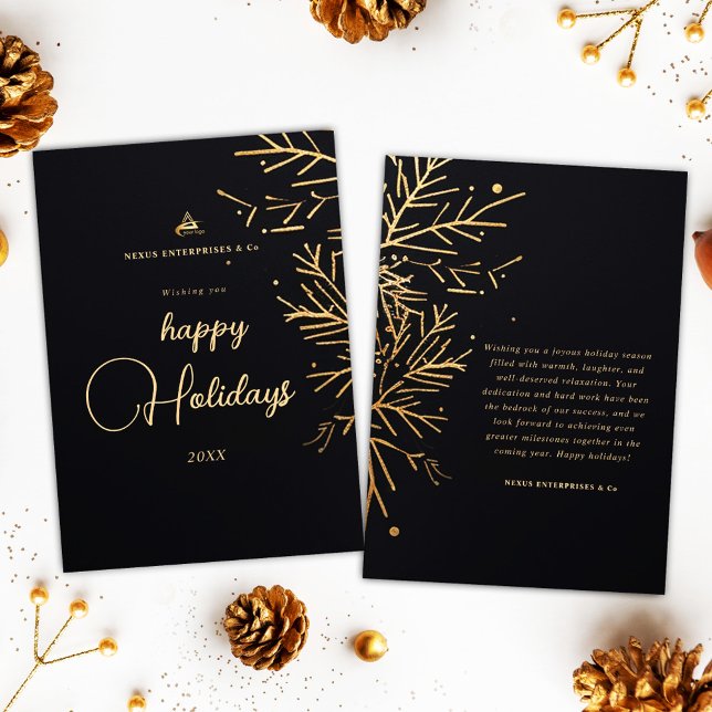 Modern Elegant Corporate Christmas Business Holiday Card (Modern Elegant Corporate Christmas Business Holiday Card)
