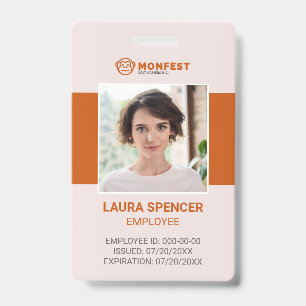 Modern Elegant Corporate Employee Photo ID Badge