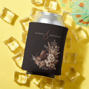 Modern Elegant Country Western- Floral Can Cooler
