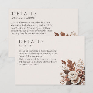 Modern Elegant Country Western- Floral Enclosure Card