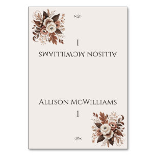 Modern Elegant Country Western- Floral-Fish Table Number