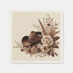 Modern Elegant Country Western- Floral Napkin