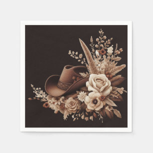 Modern Elegant Country Western- Floral Napkin