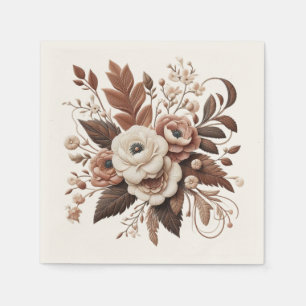 Modern Elegant Country Western- Floral Napkin
