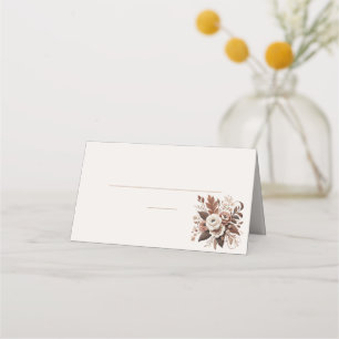 Modern Elegant Country Western- Floral Place Card