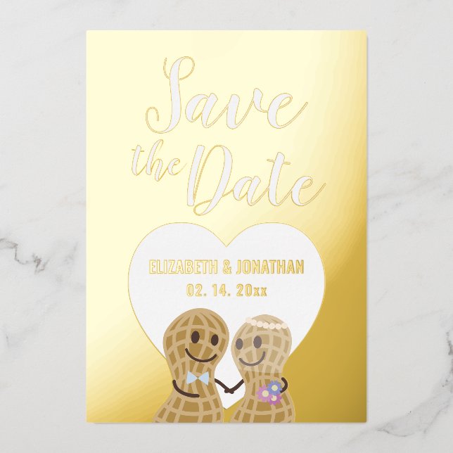 Modern Elegant Couple Photo Wedding Save The Date (Front)