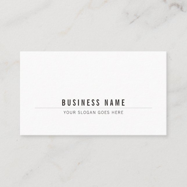 Modern Elegant Creative Black White Plain Business Card (Front)