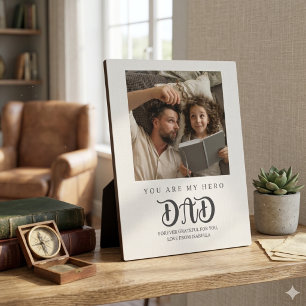 "Modern Elegant Custom Keepsake Fathers Day Plaque