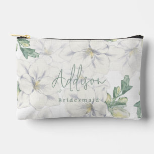 Modern Elegant Custom Name Script Bridesmaid Accessory Pouch