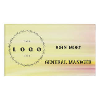 modern Elegant Custom Name Title Employee Tag