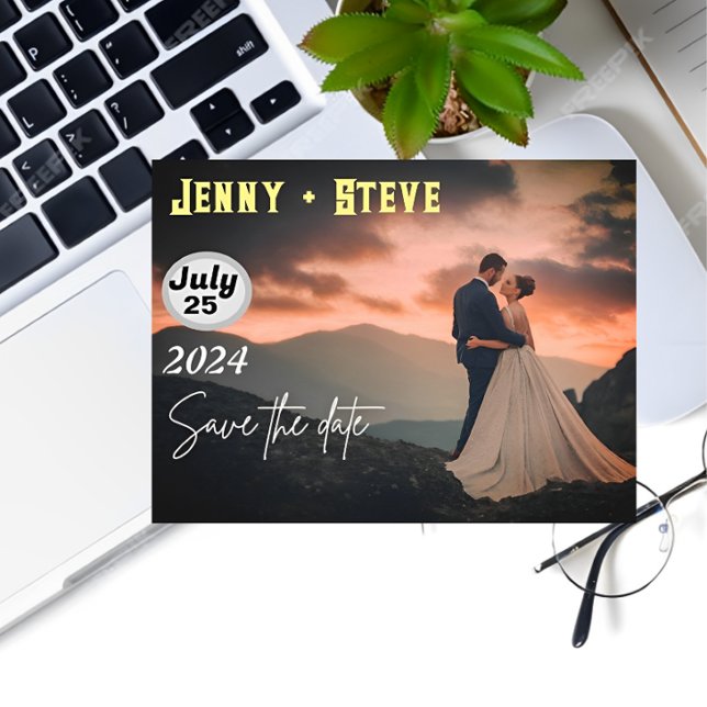 Modern Elegant Custom wedding invitation postcard  (Creator Uploaded)