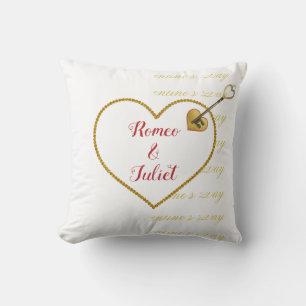 Modern Elegant Cute Red Heart Love Valentines Day Cushion