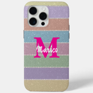 Modern elegant cute simple shiny iPhone 15 pro max case