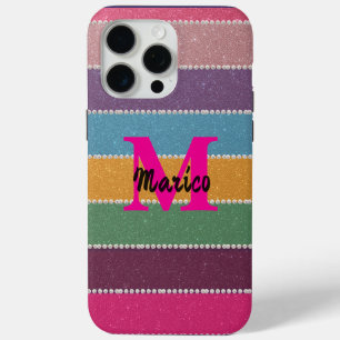 Modern elegant cute simple shiny iPhone 15 pro max case