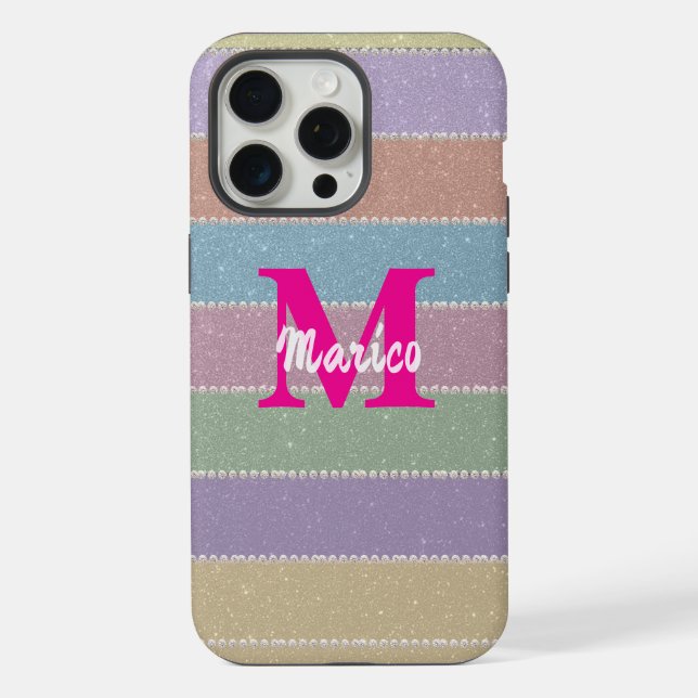 Modern elegant cute simple shiny  iPhone case (Back)