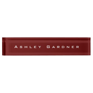 Modern Elegant Cute Unique Stylish Dark Red Colour Nameplate