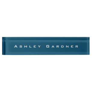 Modern Elegant Cute Unique Stylish Ocean Blue Nameplate