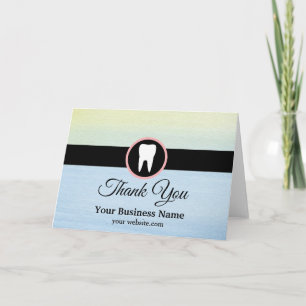 Modern Elegant Dentist Rose Gold Dental Office Thank You Card