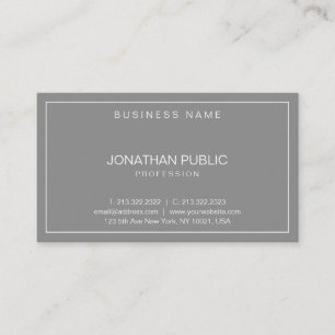 Modern Elegant Design Minimalist Plain Trendy Luxe Business Card