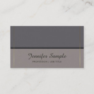Modern Elegant Design Trendy Brown Gold Luxury Business Card