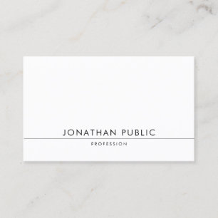 Modern Elegant Design Trendy Minimalist Chic Plain Business Card