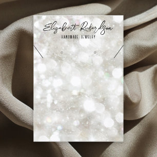 Modern Elegant Diamond Crystal Jewellery Display Business Card