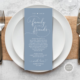 Modern Elegant Dinner Place Setting Thank You Card