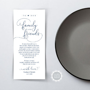 Modern Elegant Dinner Place Setting Thank You Card