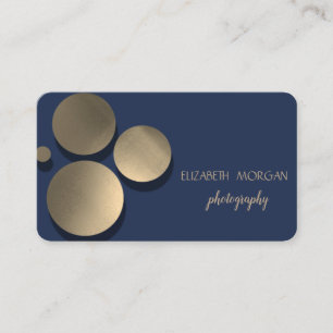 Modern Elegant,Dots,Blue Business Card